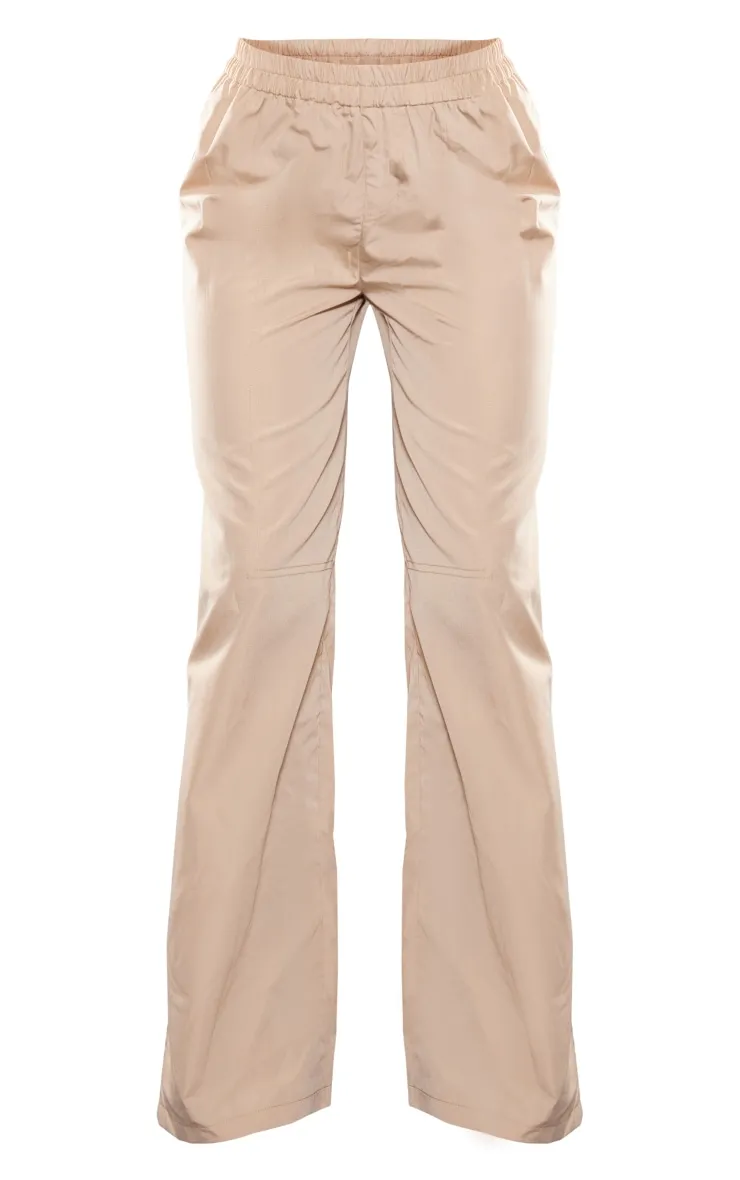 Stone Woven Wide Leg Cargo Trousers sold by Pretty Little Thing product image thumbnail 5