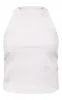  White Basic Ribbed Racer Vest sold by Pretty Little Thing