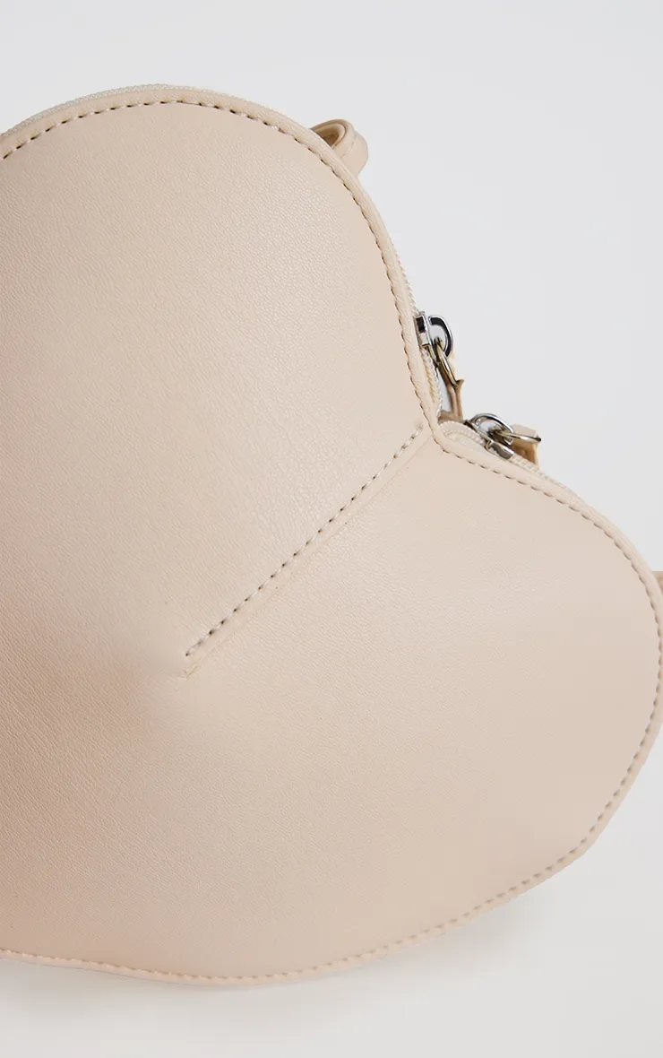 Cream Pu Heart Crossbody Bag sold by Pretty Little Thing product image thumbnail 3