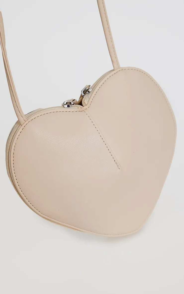 Cream Pu Heart Crossbody Bag sold by Pretty Little Thing product image thumbnail 4