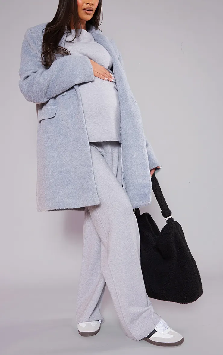 Maternity Grey Knitted Wide Leg Trousers sold by Pretty Little Thing product image thumbnail 4