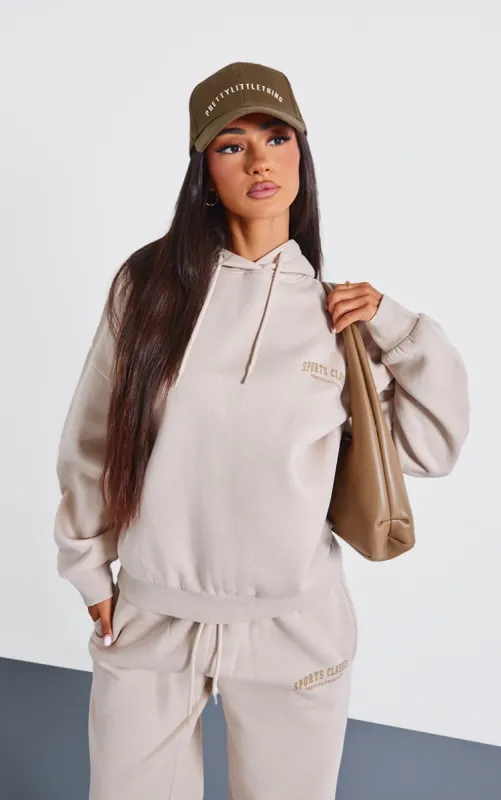 Petite Stone Sports Classic Slogan Oversized Hoodie sold by Pretty Little Thing