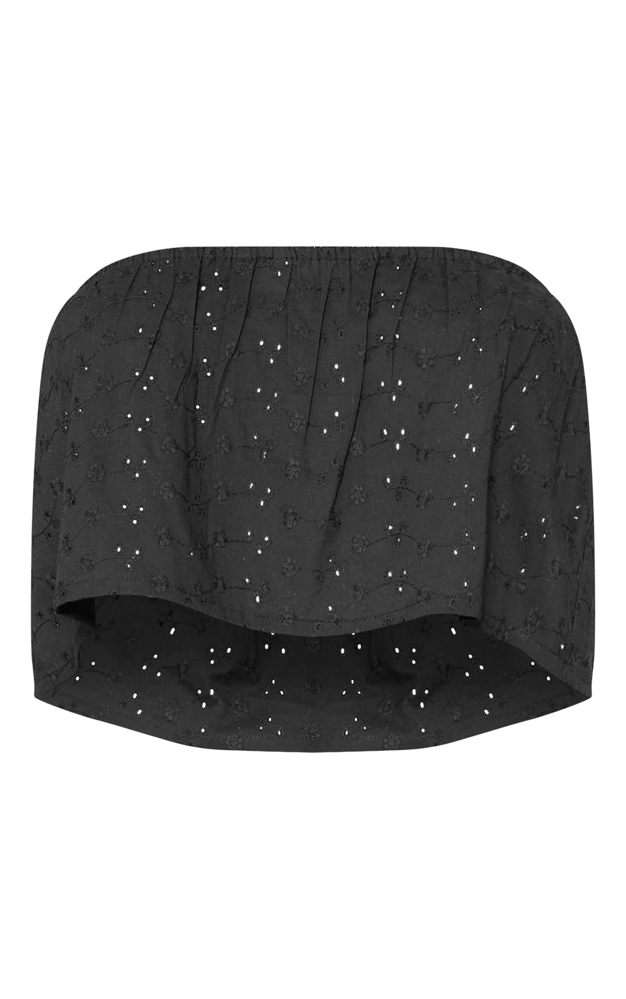 Petite Black Broderie Bandeau Floaty Top sold by Pretty Little Thing product image thumbnail 5