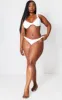 Plus White Ruched Underwired Bikini Top sold by Pretty Little Thing