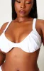 Plus White Ruched Underwired Bikini Top sold by Pretty Little Thing