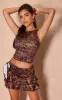 Leopard Print Slinky Ruffle Detail Top sold by Pretty Little Thing