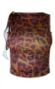 Leopard Print Slinky Ruffle Detail Top sold by Pretty Little Thing