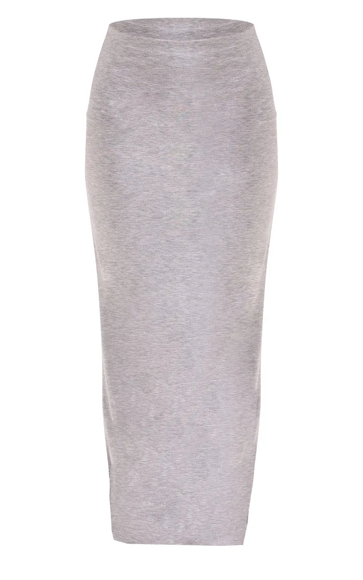 Grey Marl Cotton Maxi Skirt sold by Pretty Little Thing product image thumbnail 5