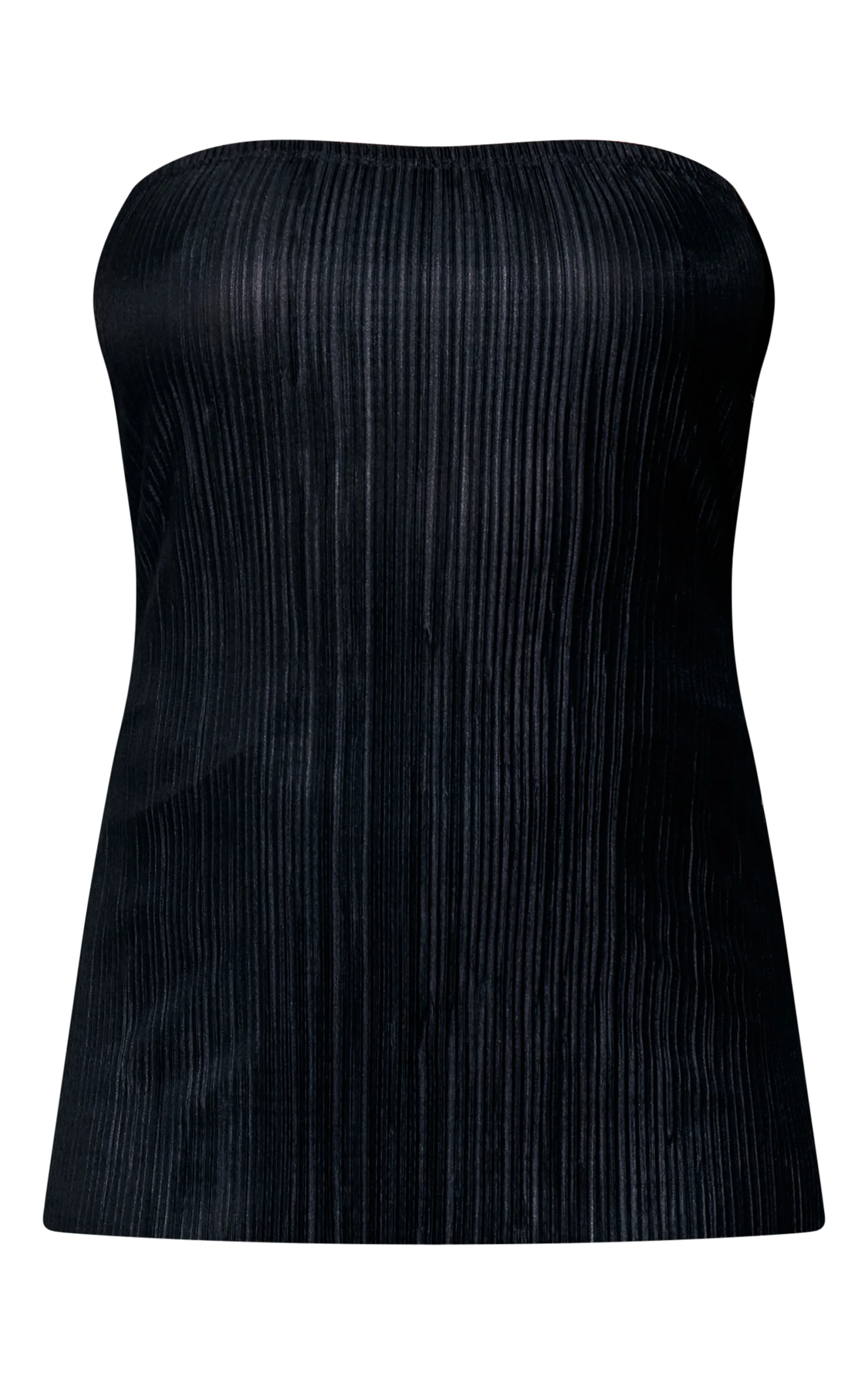 Black Plisse Longline Bandeau Top sold by Pretty Little Thing product image thumbnail 5