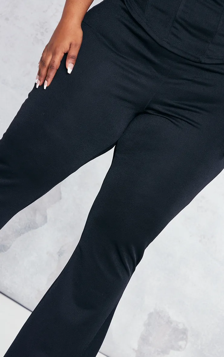 Plus Black Flare Leg High Waisted Trousers sold by Pretty Little Thing product image thumbnail 4