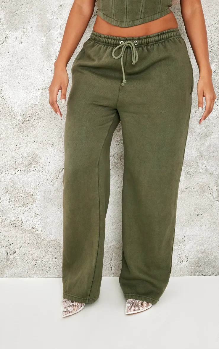 Shape Khaki Washed Wide Leg Joggers sold by Pretty Little Thing product image thumbnail 2