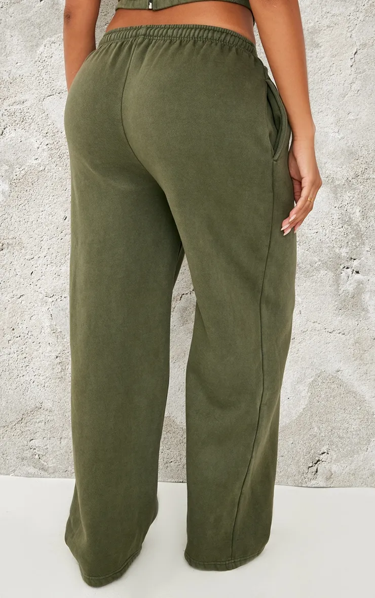 Shape Khaki Washed Wide Leg Joggers sold by Pretty Little Thing product image thumbnail 3