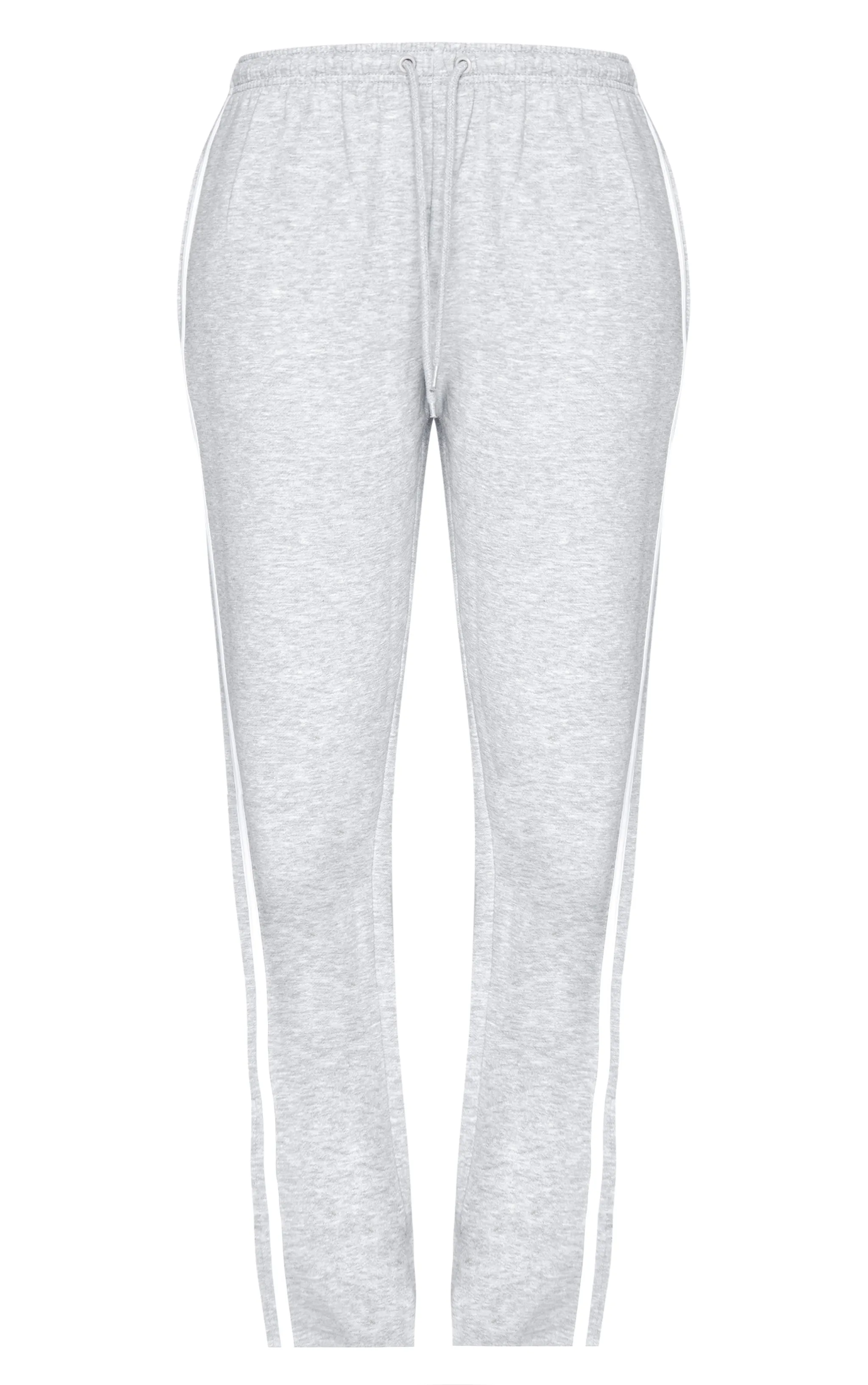 Tall Grey Marl Double Stripe Split Hem Joggers sold by Pretty Little Thing product image thumbnail 5