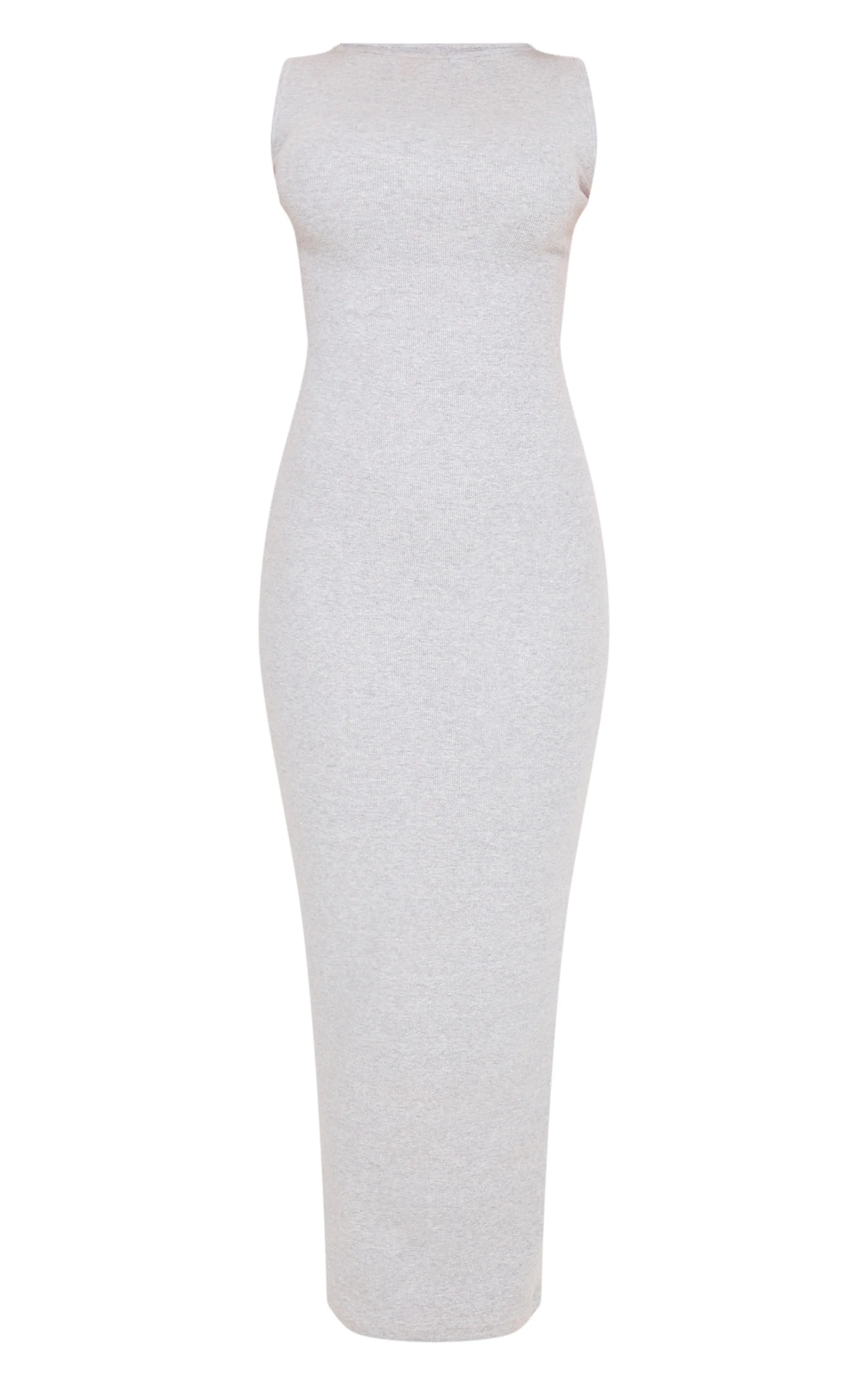 Grey Rib Boat Neck Midaxi Dress sold by Pretty Little Thing product image thumbnail 5