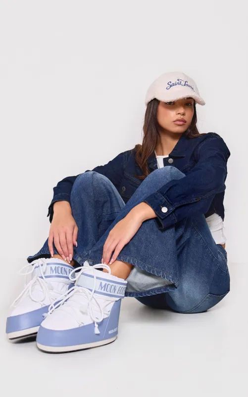 MOON BOOT Grey and White Icon Low made by Pretty Little Thing