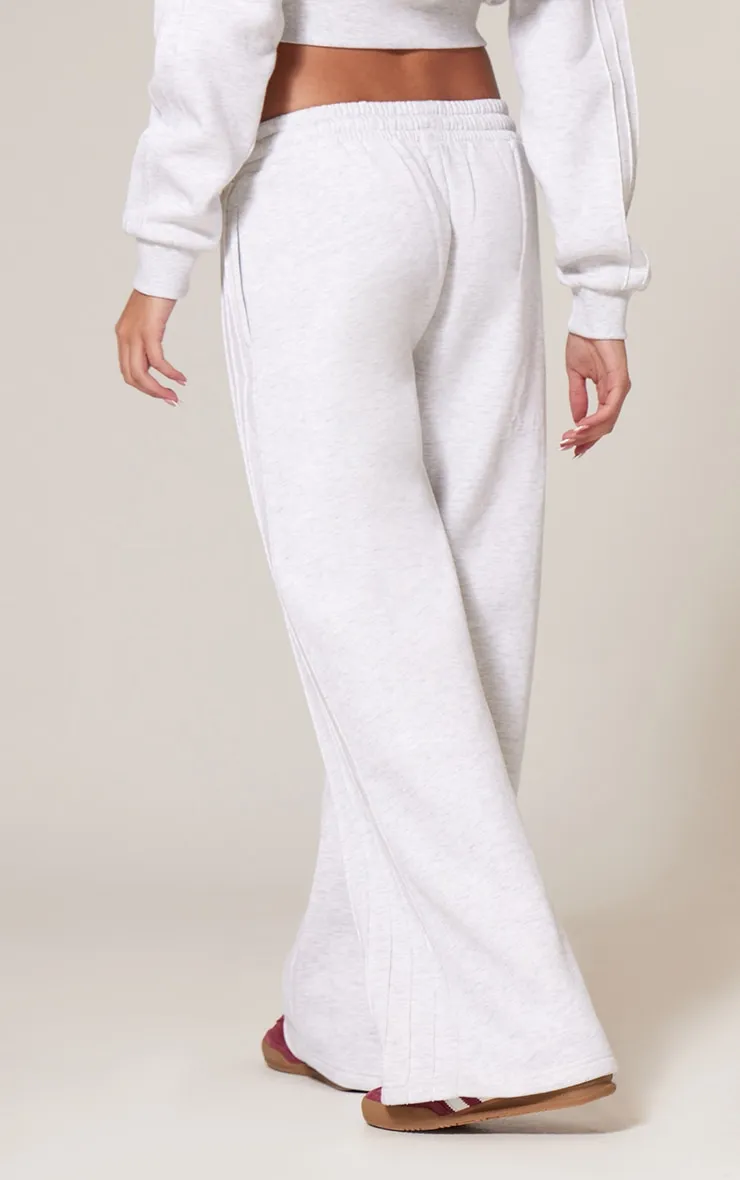 Grey Marl Seam Detail Wide Leg Joggers sold by Pretty Little Thing product image thumbnail 3