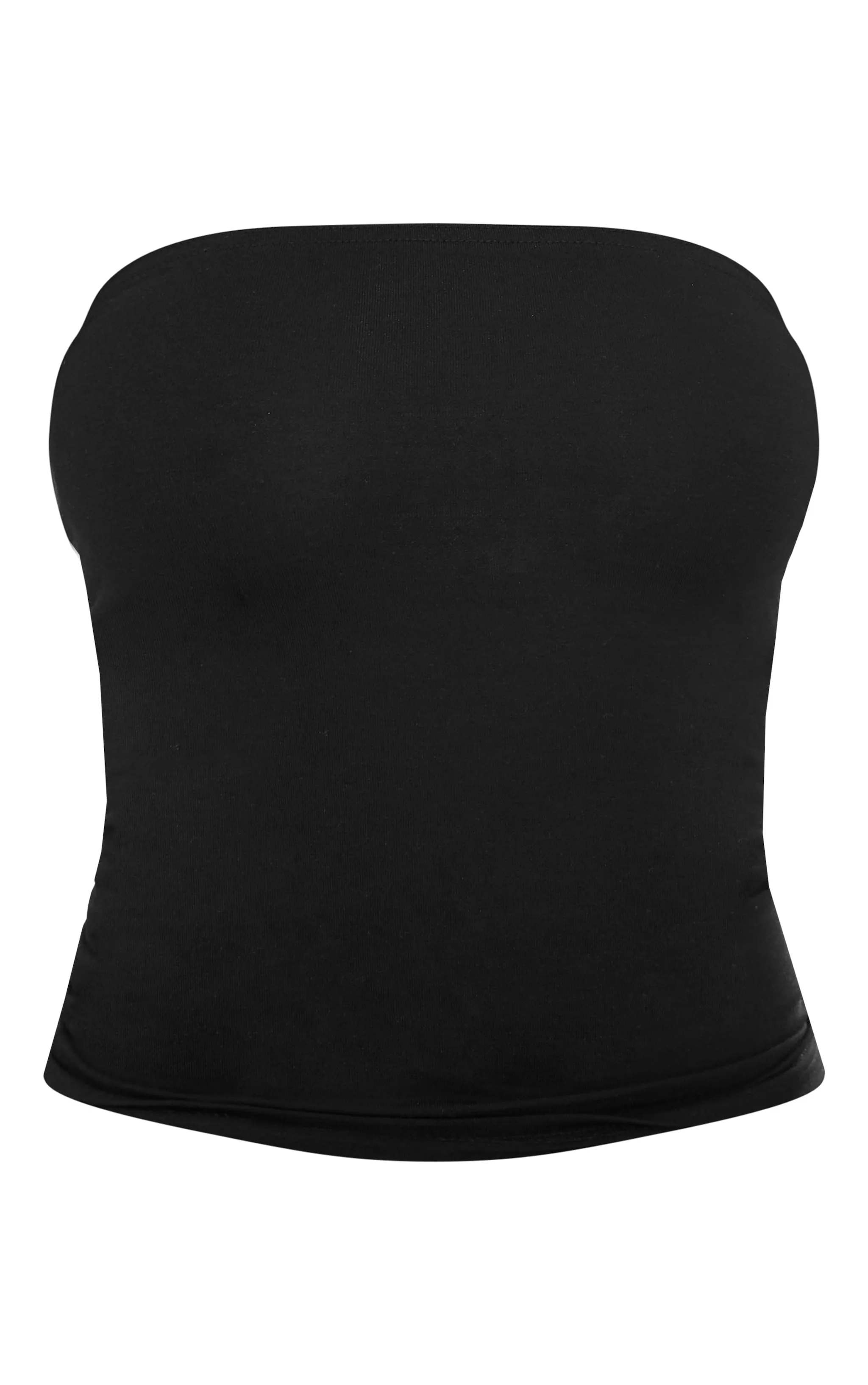 Black Modal Cotton Longline Bandeau sold by Pretty Little Thing product image thumbnail 5