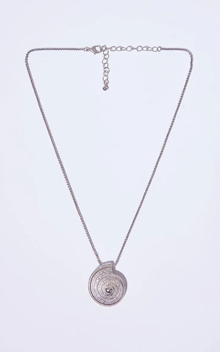 Silver Shell Pendant Necklace sold by Pretty Little Thing product image thumbnail 3