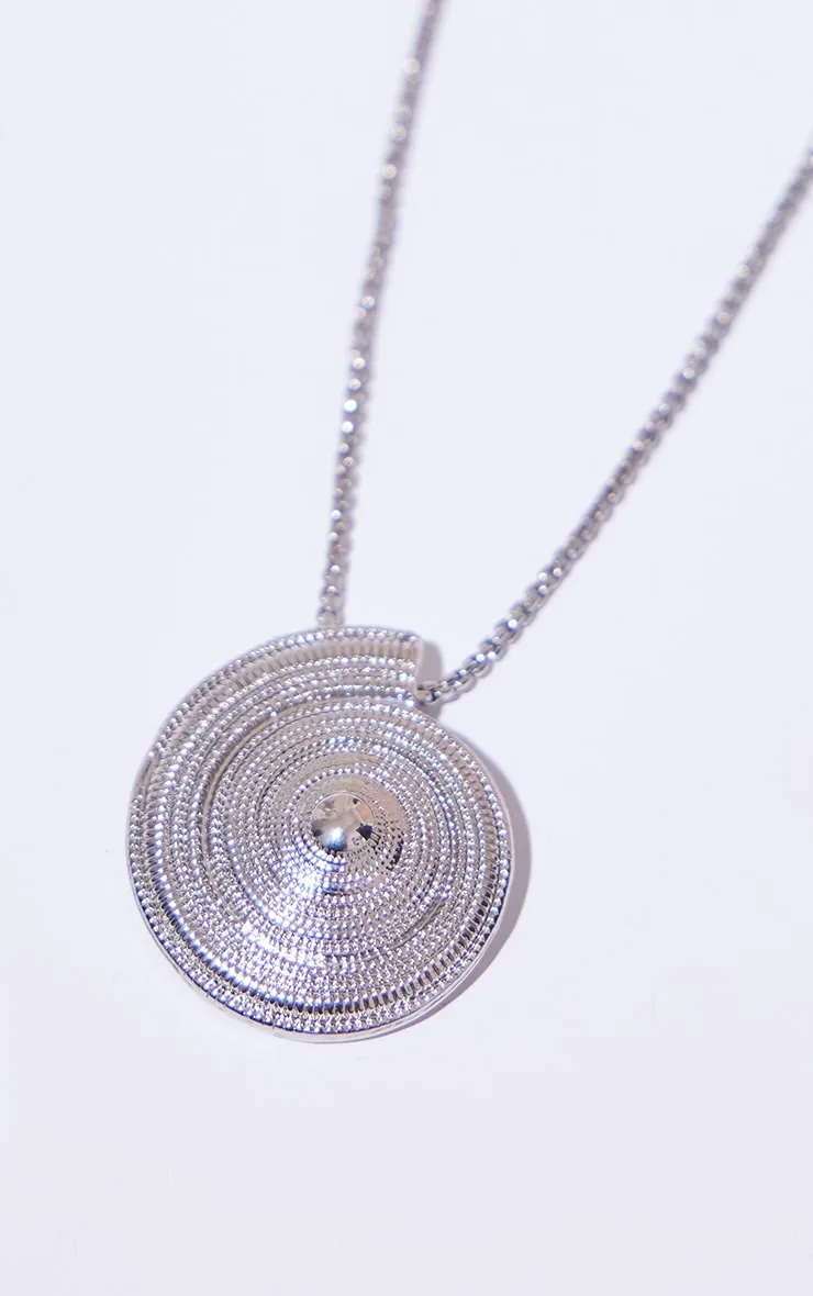 Silver Shell Pendant Necklace sold by Pretty Little Thing product image thumbnail 4