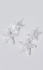 Silver Starfish Detail Drop Stud Earrings sold by Pretty Little Thing