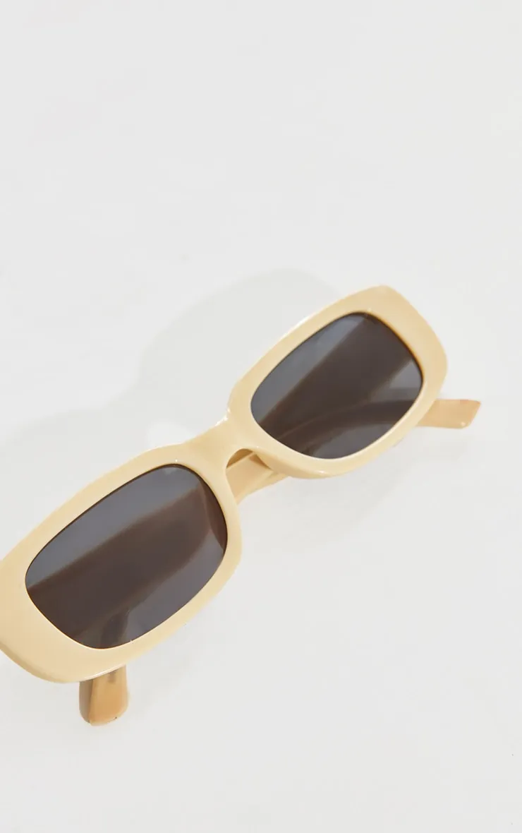 Yellow Slim Rectangular Sunglasses sold by Pretty Little Thing product image thumbnail 3