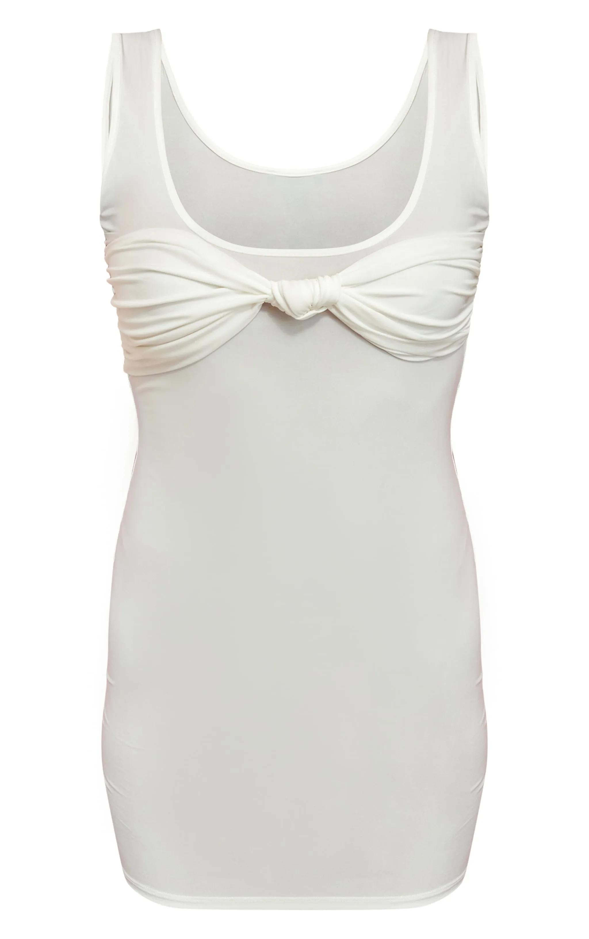 White Twist Bust Bodycon Dress sold by Pretty Little Thing product image thumbnail 5