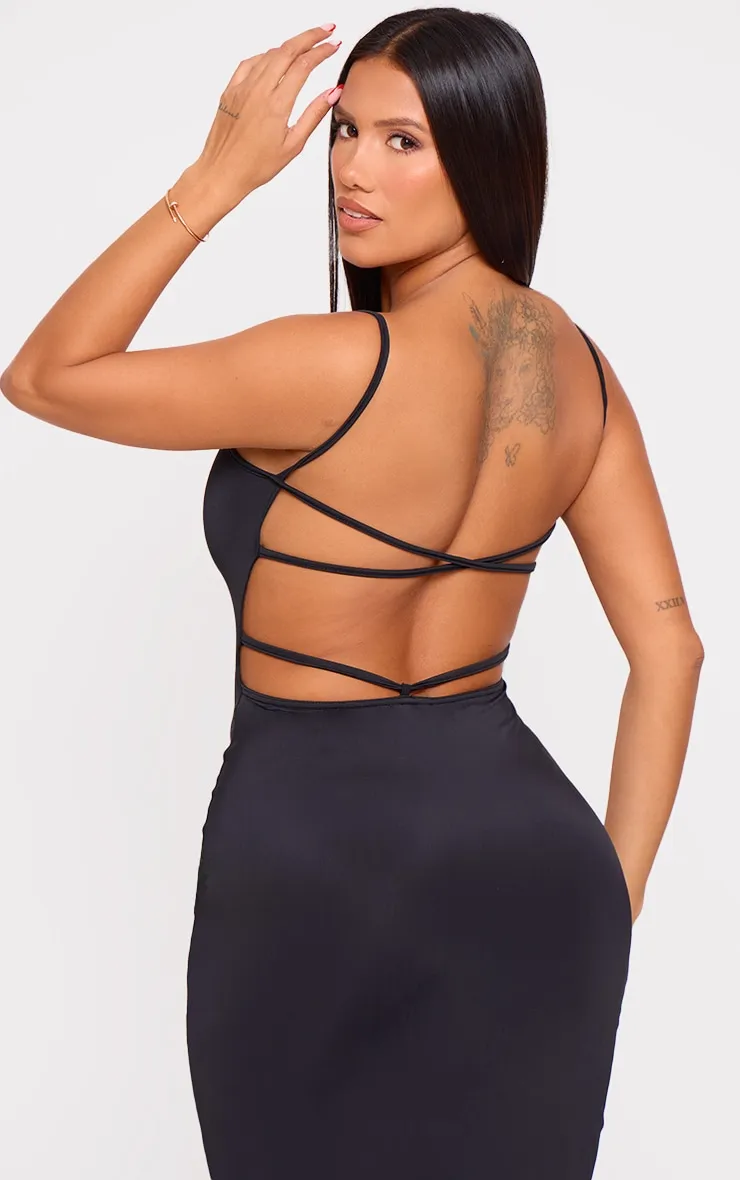 Shape Black Sculpt Strappy Back Detail Maxi Dress sold by Pretty Little Thing product image thumbnail 4