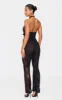 Black Lace Trim Mesh Halter Neck Sheer Jumpsuit sold by Pretty Little Thing