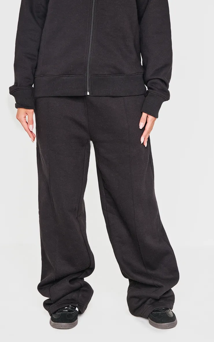Black Straight Leg Seam Detailed Joggers sold by Pretty Little Thing product image thumbnail 2