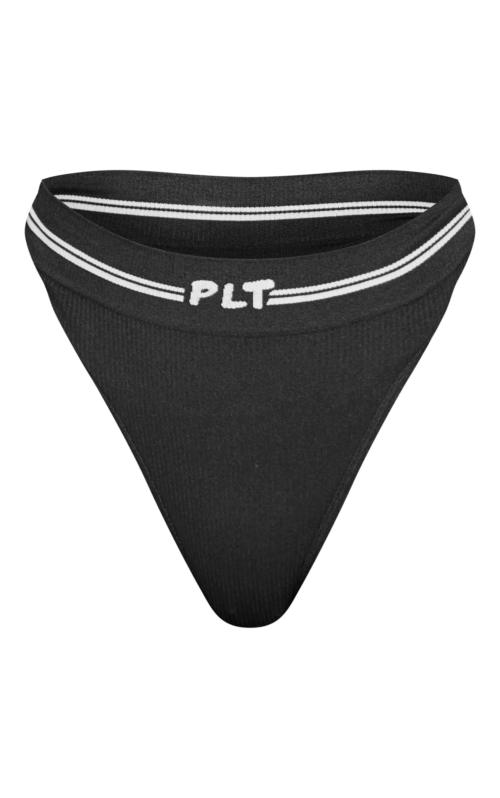 PRETTYLITTLETHING Black Seamless Ribbed Thong sold by Pretty Little Thing product image thumbnail 5