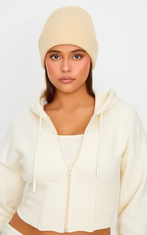Stone Basic Beanie sold by Pretty Little Thing