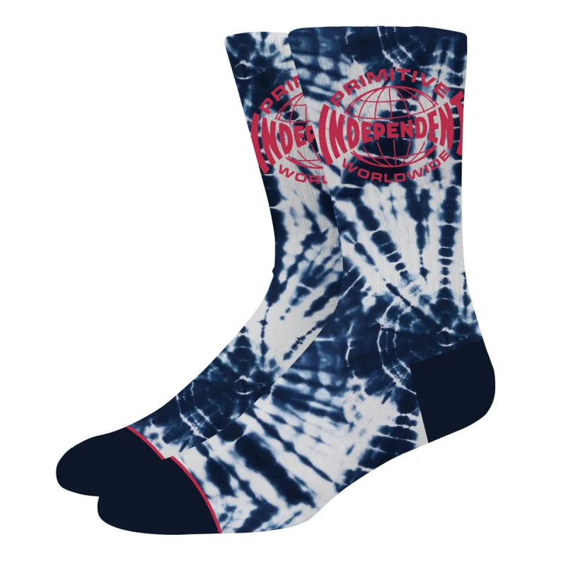 Primitive x Independent Trucks - GLOBAL TIE-DYE SOCK made by Primitive