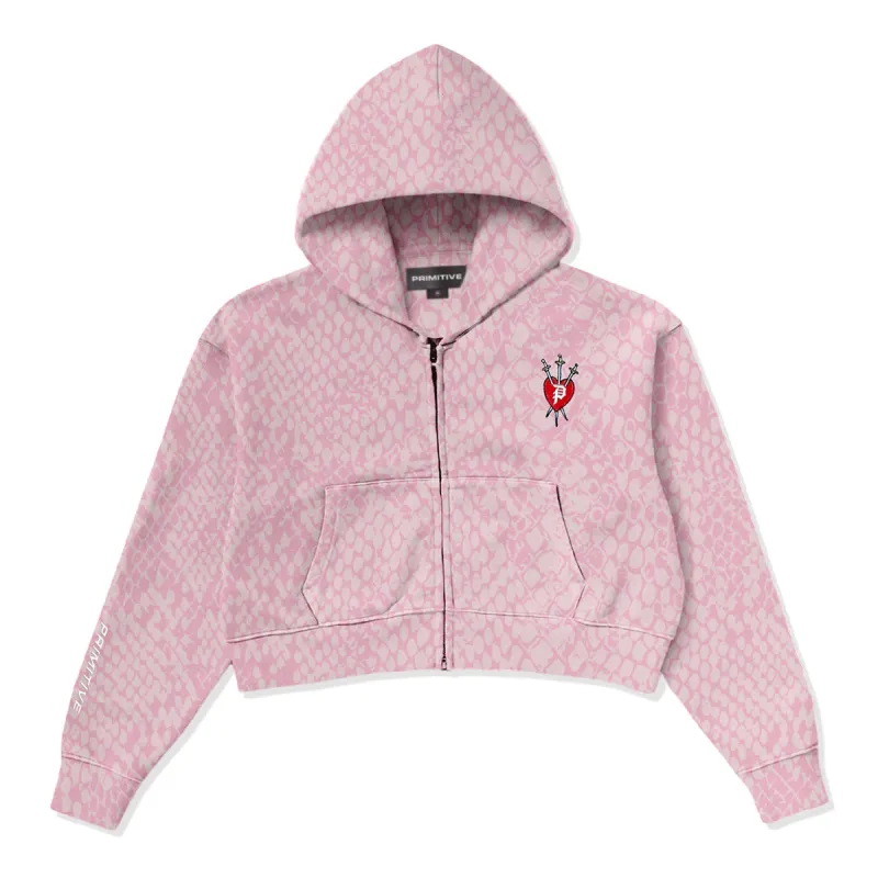 SCALES WOMENS CROP ZIP HOOD sold by Primitive