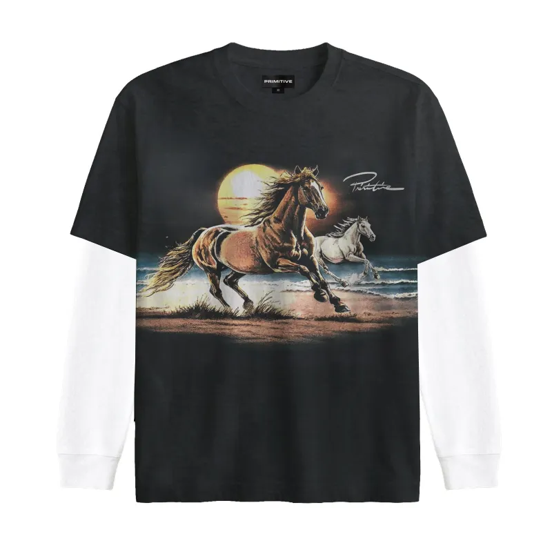 SUNSET TWOFER L/S BOXY TEE made by Primitive