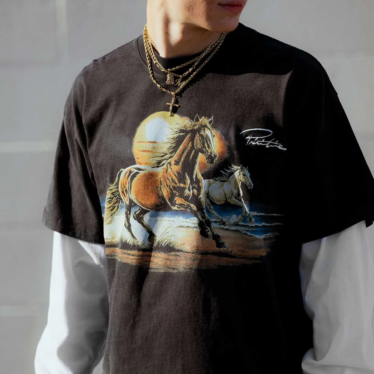 SUNSET TWOFER L/S BOXY TEE sold by Primitive product image thumbnail 2