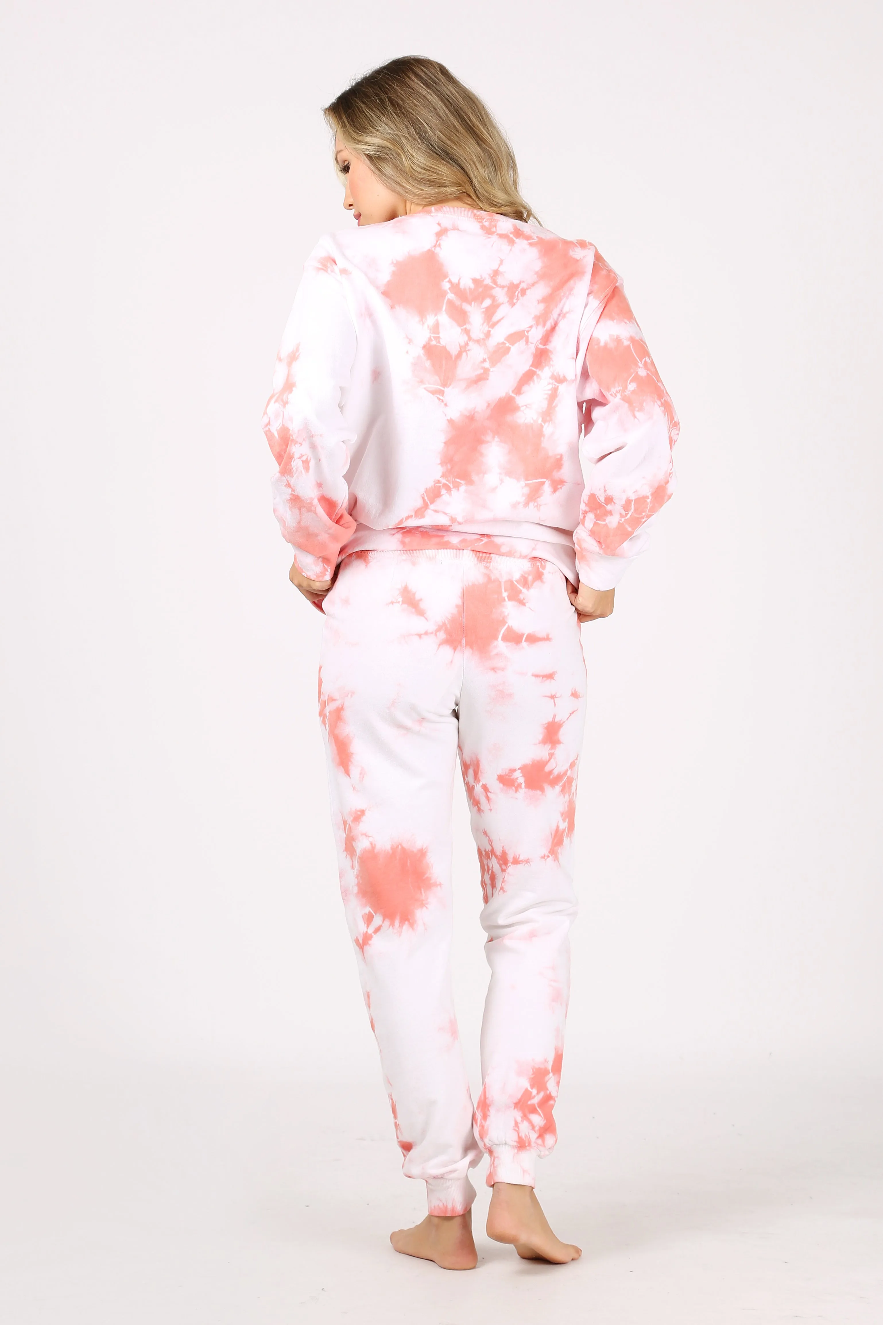 Cloud Burst Tie-Dye Jogger Pants - Red / White sold by Prince Peter Collection product image thumbnail 3