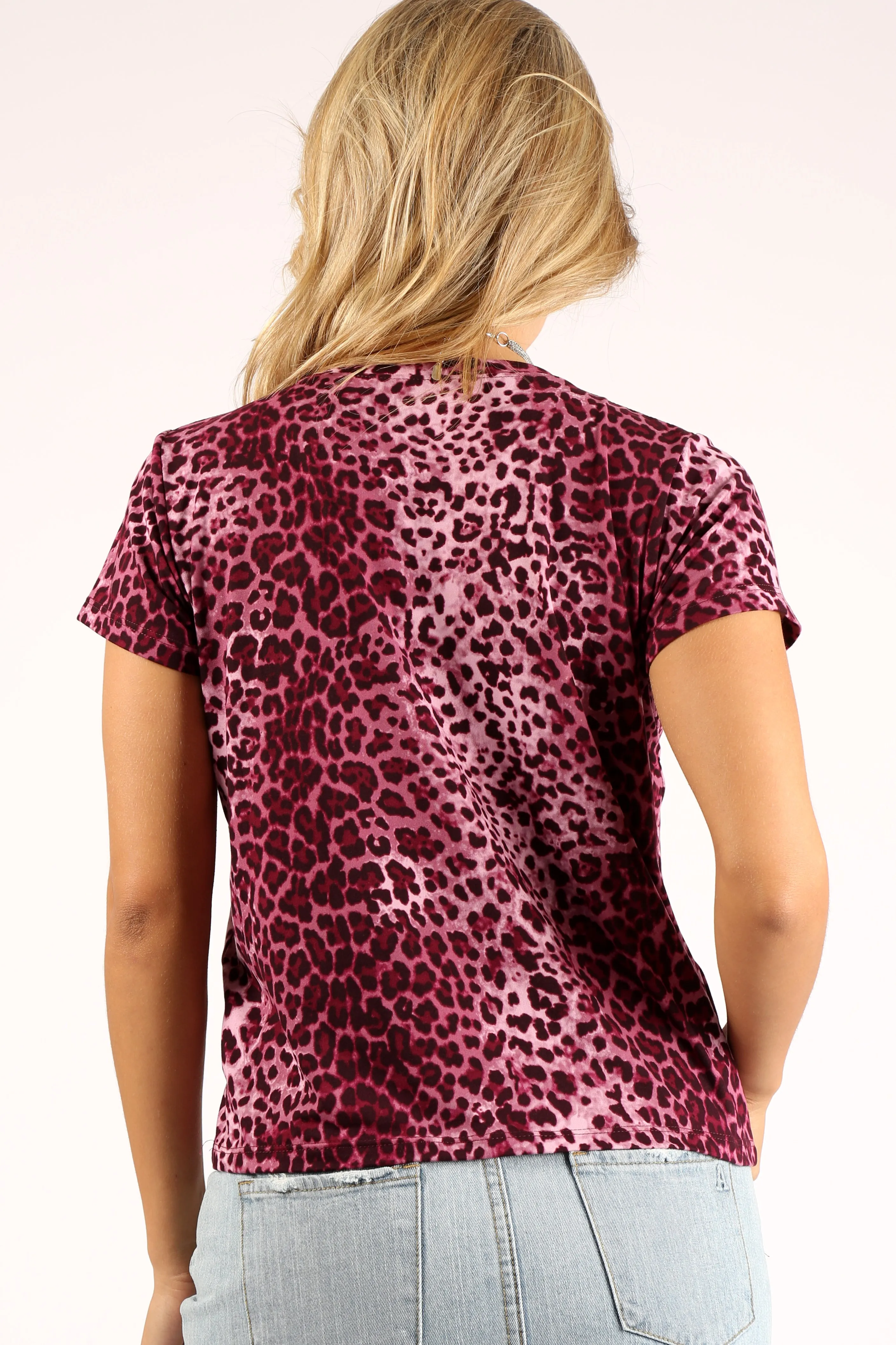 Cheetah Print Tee Plum sold by Prince Peter Collection product image thumbnail 3
