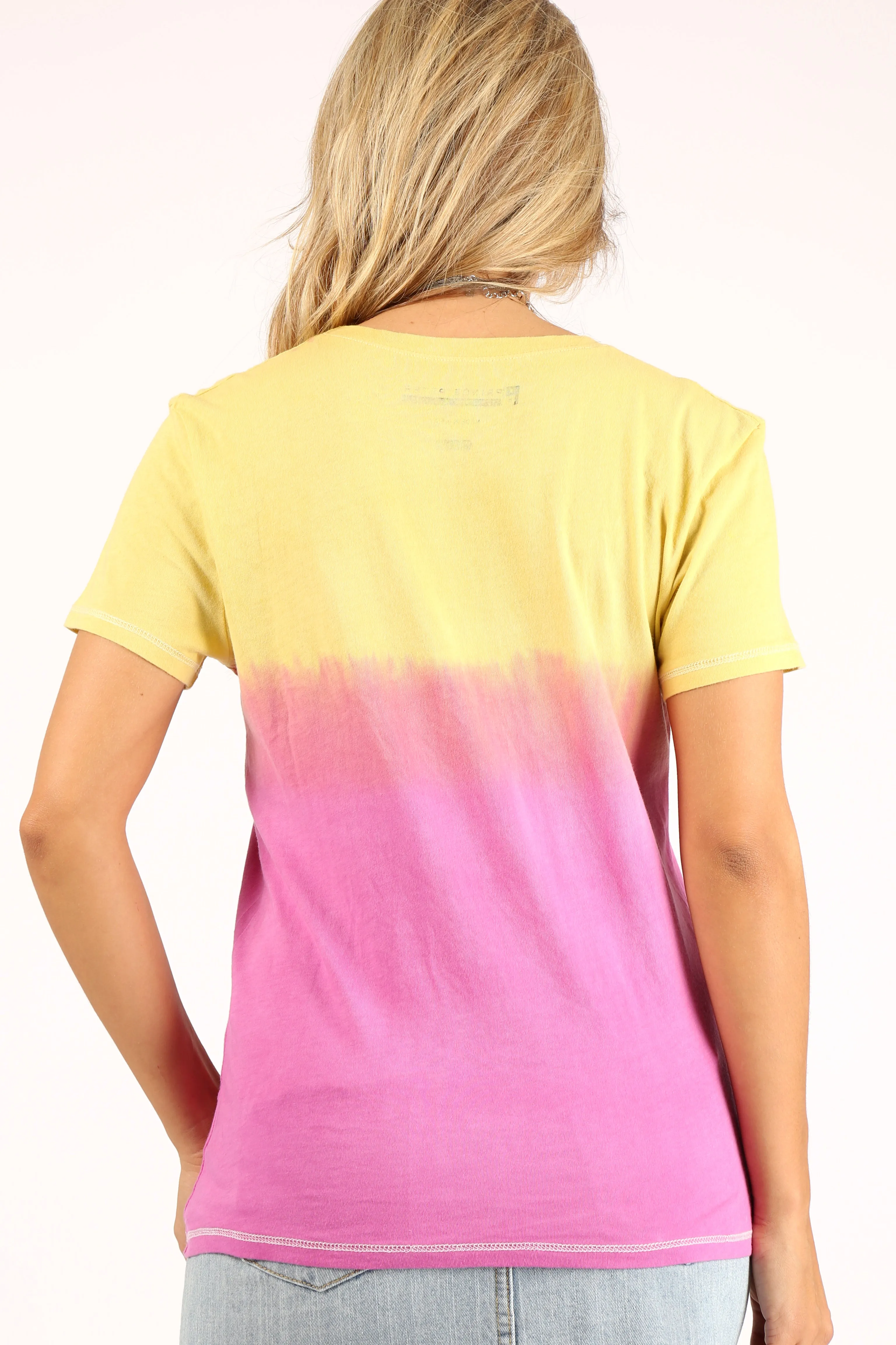 Yellow To Magenta Ombre Crew Tee sold by Prince Peter Collection product image thumbnail 4
