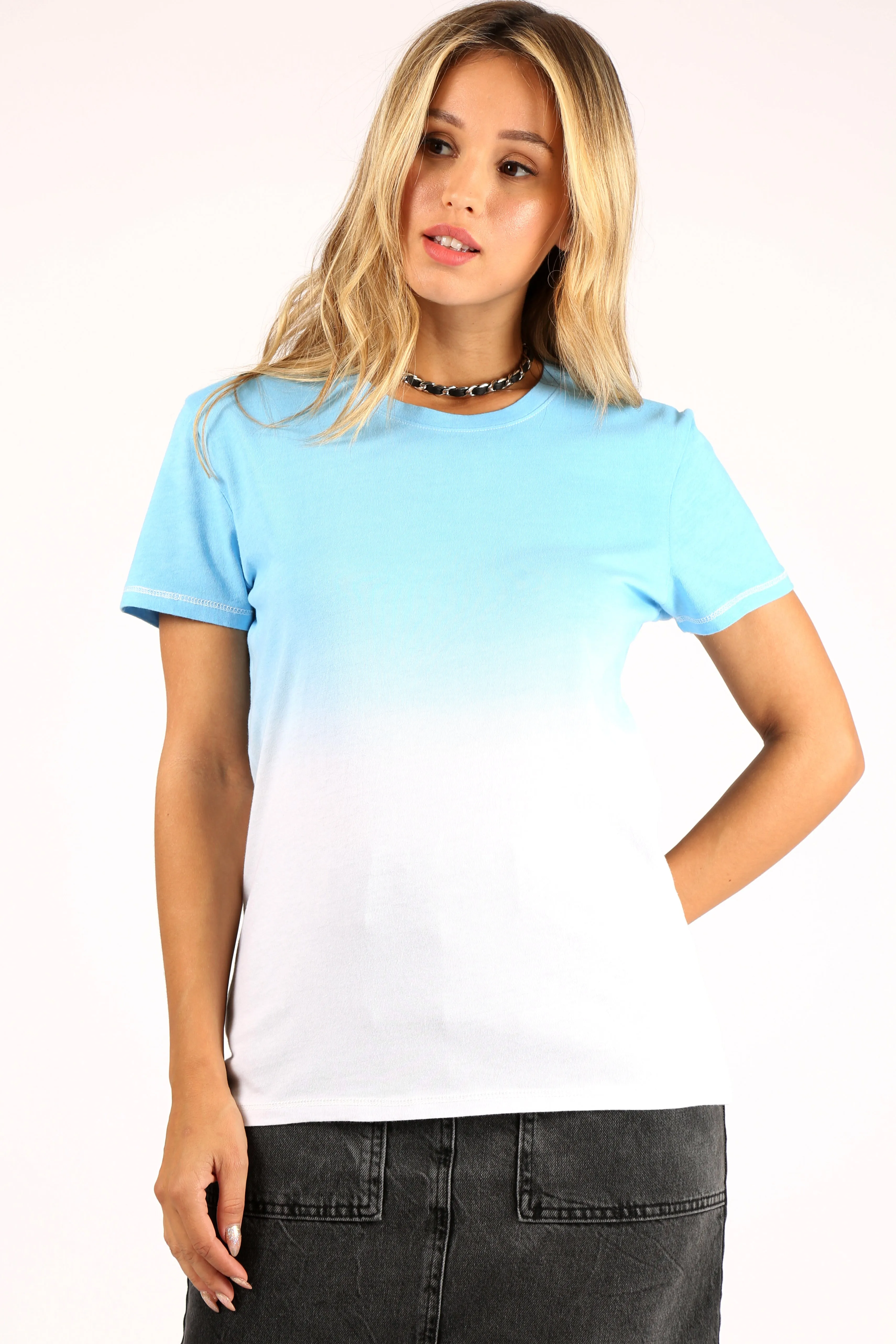 Blue To White Dip-Dye Tee sold by Prince Peter Collection