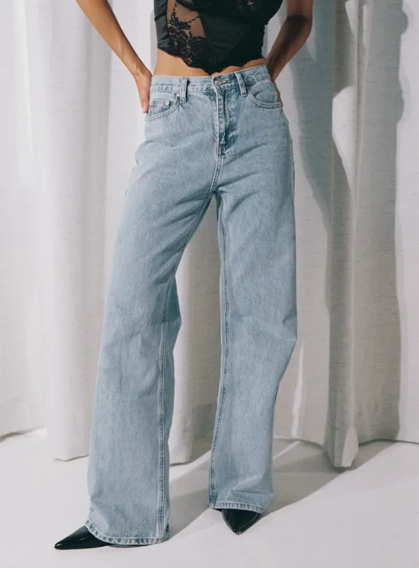 Maple Flare Jean Light Wash Denim sold by Princess Polly