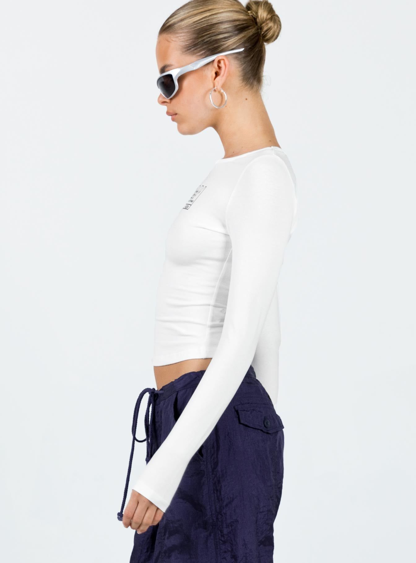 Horror Night Long Sleeve Top White sold by Princess Polly product image thumbnail 5