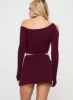 Jalis One Shoulder Set Burgundy sold by Princess Polly