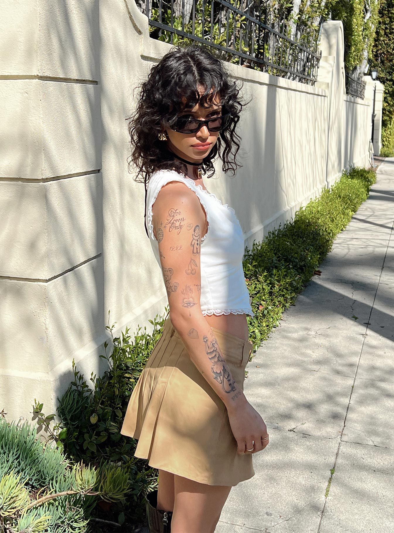 Amira Mini Skirt Beige sold by Princess Polly product image thumbnail 3