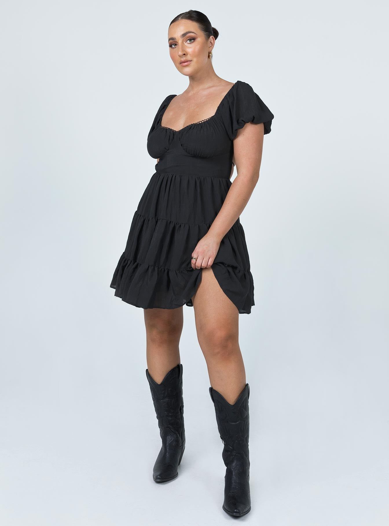 Danny Mini Dress Black sold by Princess Polly product image thumbnail 4