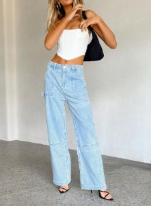 Khadeeja Light Wash Jeans Denim sold by Princess Polly