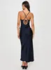 Treasure Bias Cut Maxi Dress Navy sold by Princess Polly