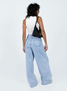 Bakali Wide Leg Jeans Light Wash sold by Princess Polly