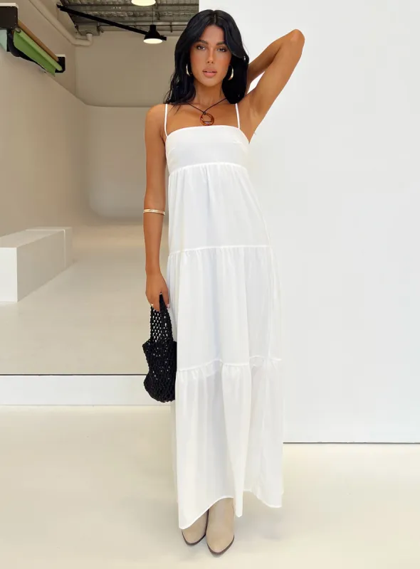 Warrego Maxi Dress White sold by Princess Polly