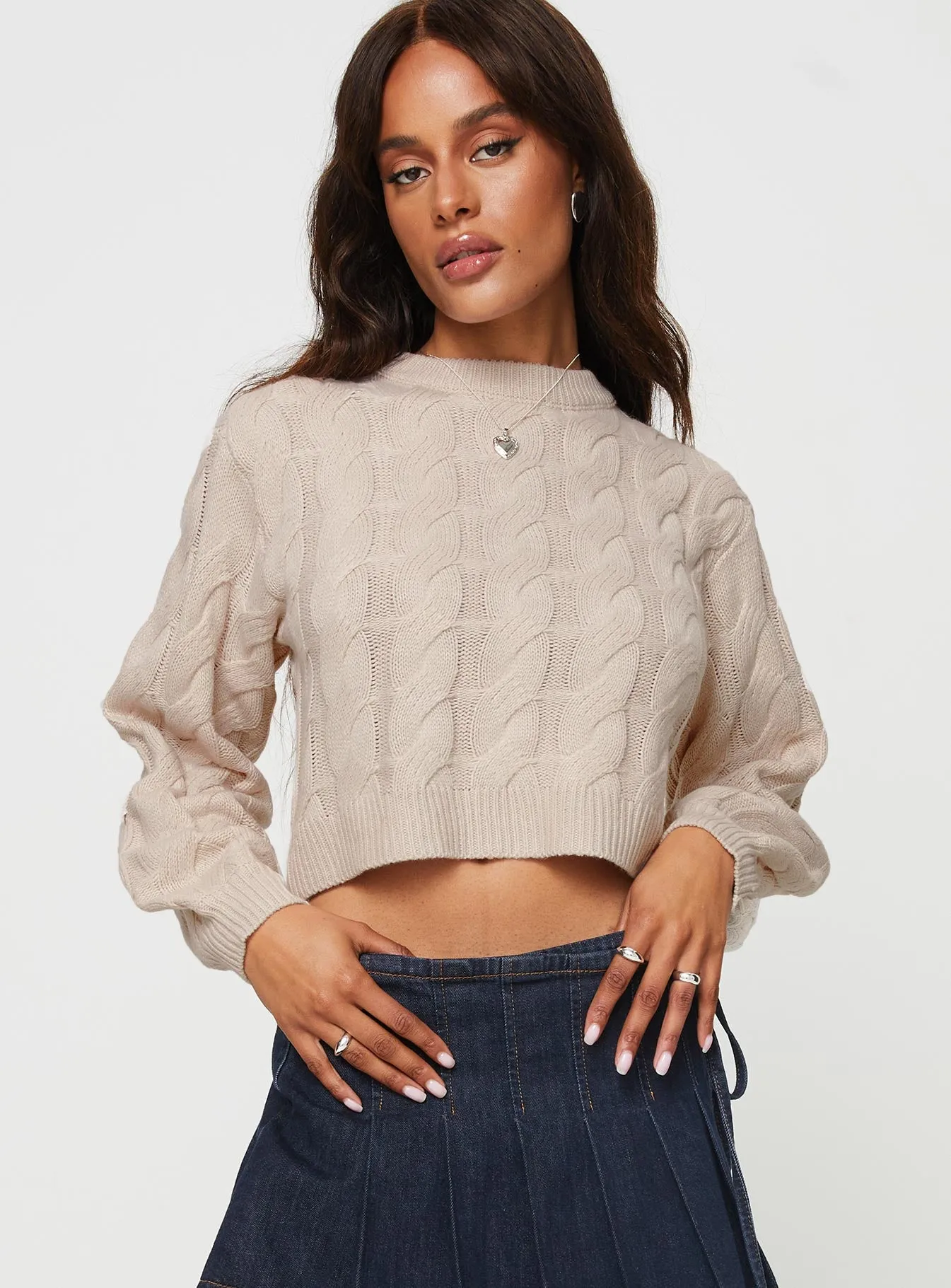 Thekla Sweater Beige sold by Princess Polly product image thumbnail 2