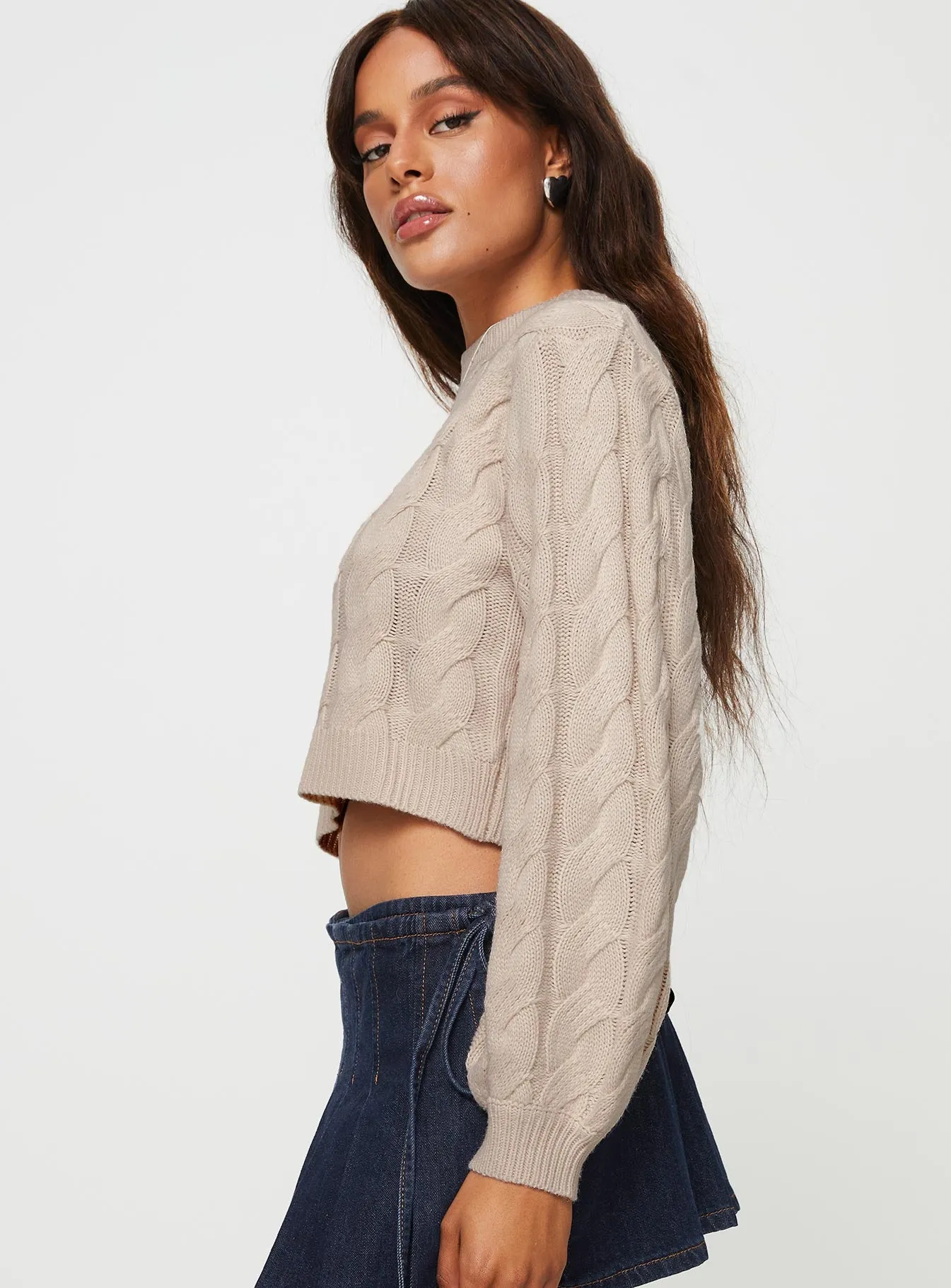 Thekla Sweater Beige sold by Princess Polly product image thumbnail 4